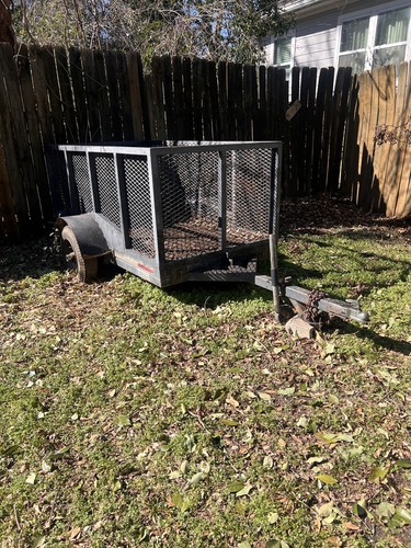 Utility Trailer 5x8(?) Mesh Sides Single Axle – In Perfect Working Order