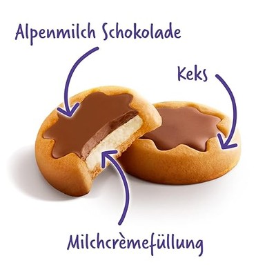 Milka Choco Minis 16 x 185g, Schokoladen-Kekse mit Milchcrème und zarter Schoko