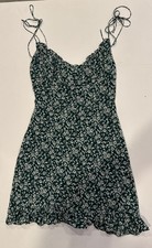 Reformation Esther Green Floral Mini Dress Size 2, Cocktail Party Holiday Dress