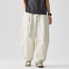 Wide leg Pants Men Harajuku Japanese Style Loose Casual Pants Men Solid Comforta