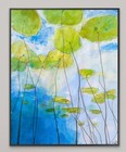 Original Acrylic Painting on 11x14 inch Art Paper. 'Waterlilies Underside'