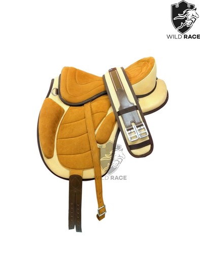 Selle en cuir Freemax sans arbres taille 14 à 18 avec