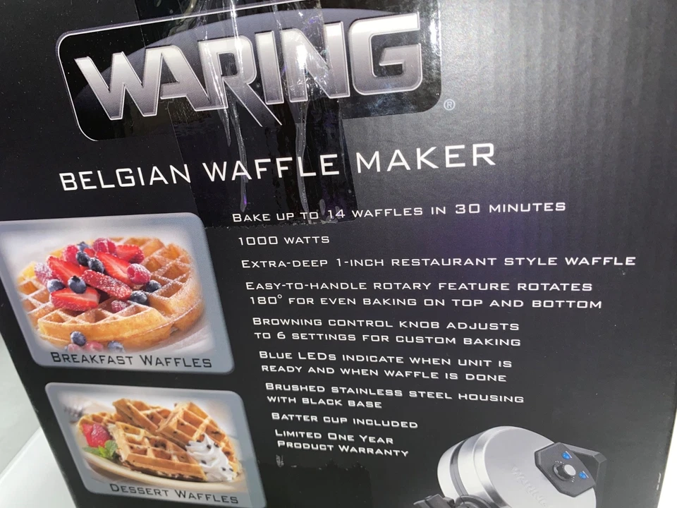 waring waffle maker belgian - Image 4 of 4