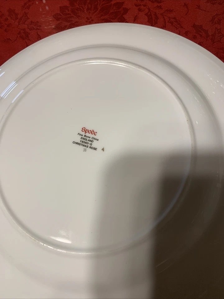 Two Dinner Plates Christmas Rose By Spode #4 - Image 4 of 4