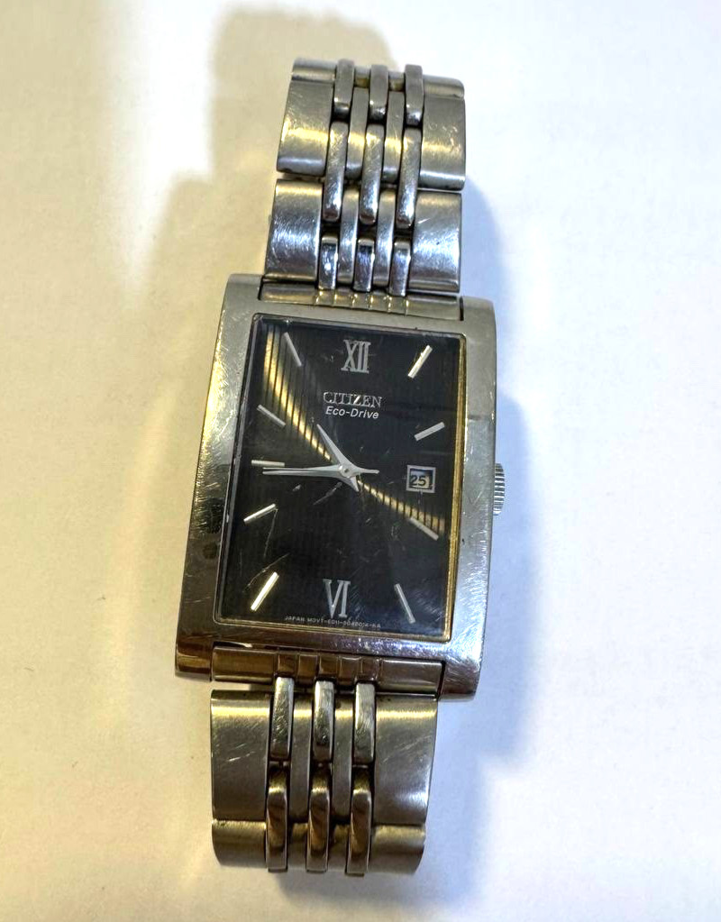 Citizen Watch Eco-Drive Rectangular Stainless Ste… - image 1