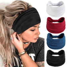 Wide Headbands for Women Neutral Knotted Headwraps Fashion Head Bands Elastic No