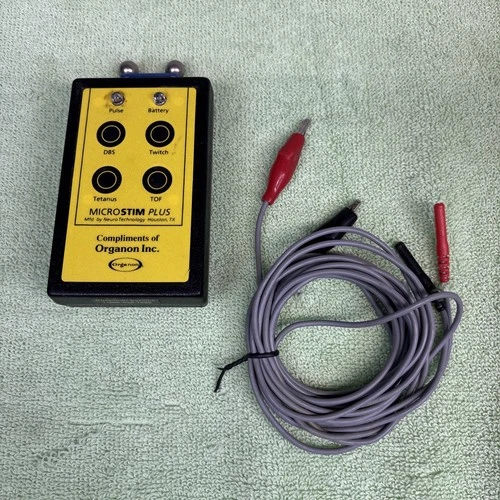 Organon Inc Microstim Plus Peripheral Nerve Stimulator with leads TESTED