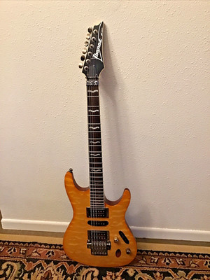 Ibanez S470DXQM Electric Guitar Quilted Maple Natural Fade