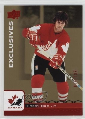 2017 Upper Deck Team Canada Juniors Exclusives Red 14/199 Bobby Orr #86 HOF 0n8h