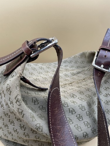 Vintage DOONEY AND BOURKE Monogram Purse Light Green With Issues - Picture 3 of 24