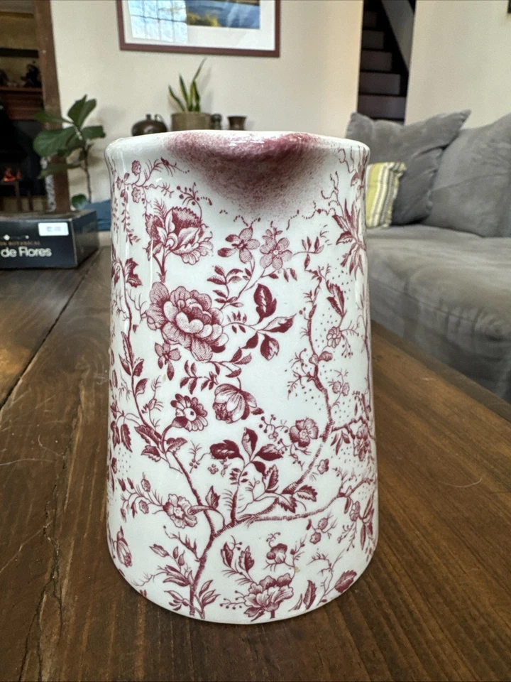 Jarra de cerámica pintada a mano Hillchurch de colección Chinoiserie Staffordshire Reino Unido Foto 3 de 4