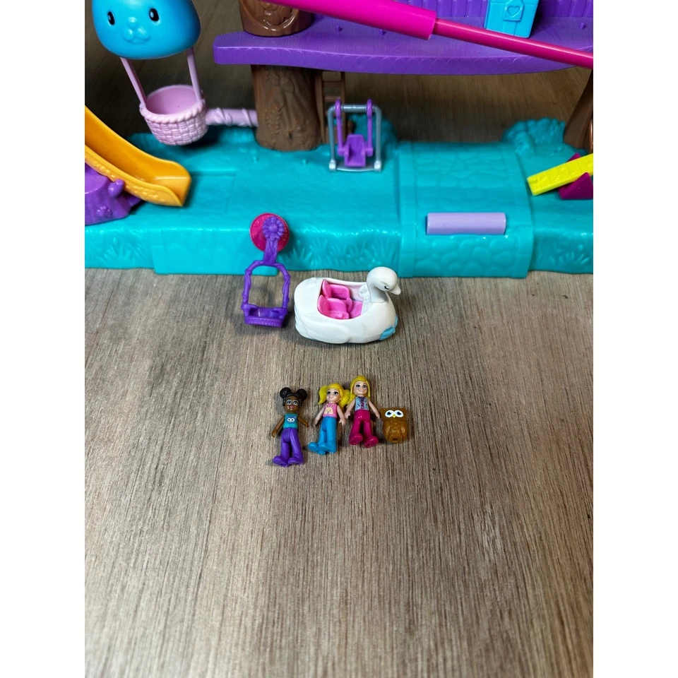 Polly Pocket Treehouse Juego Arco Iris Casa del Árbol Juguete Figuras Accesorios Foto 4 de 4