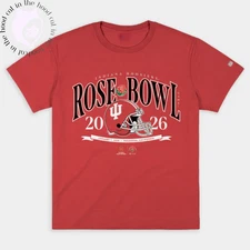 Indiana Hoosier 2026 Rose Bowl Crimson T-shirt All size