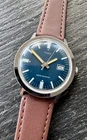 VINTAGE TIMEX MARLIN CALENDAR 26572/2572 MEN WRISTWATCH CIRCA:1972’s-OVERSIZE