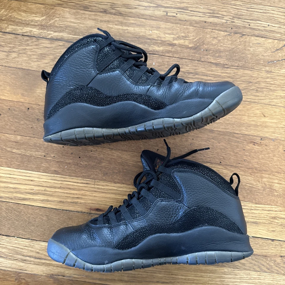 Nike Air Jordan Retro 10 OVO Negro 2016 Talla 10 Auténtico Usado Drake Raro Foto 3 de 4