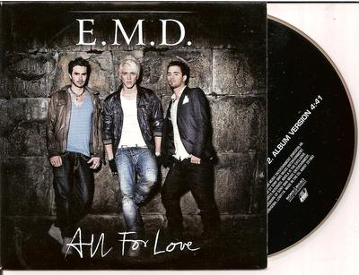 E.M.D. - all for love CD SINGLE 2TR CARD 2007 (DANNY SAUCEDO) RARE!!