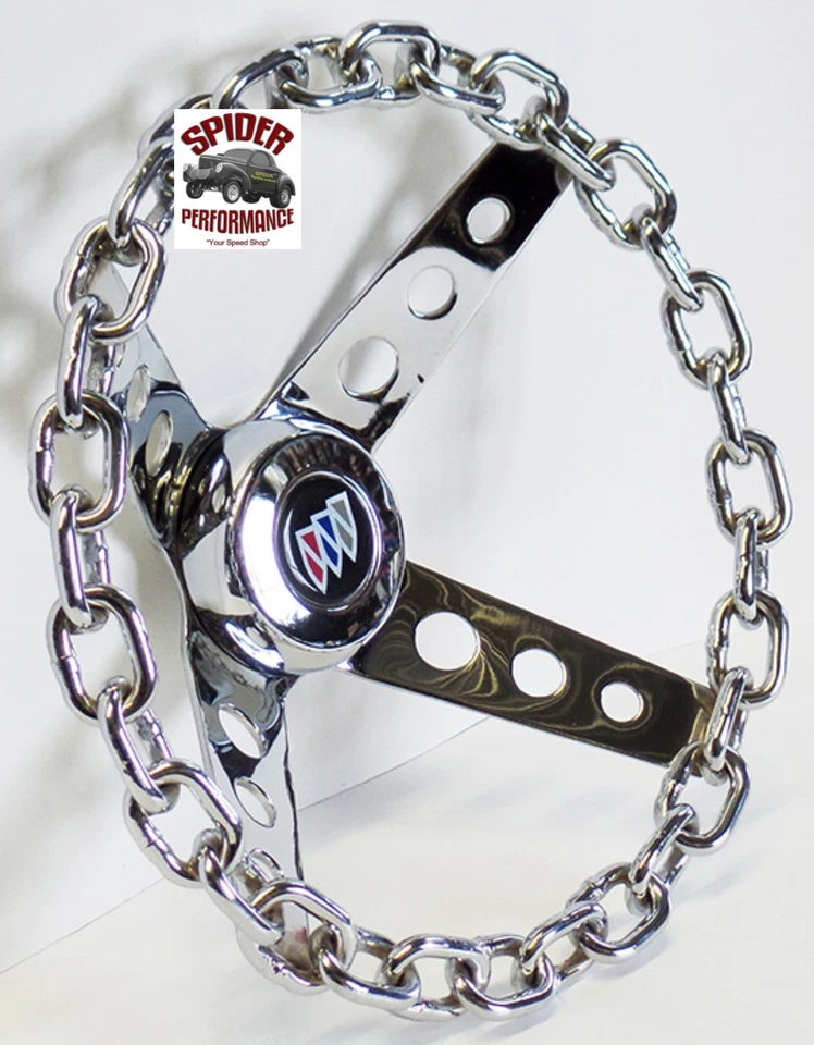 1969-1989 Buick steering wheel 11" CHROME CHAIN - Image 2 of 4