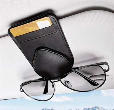 Double Slot-Magnetic Closure- Eyewear Visor Clip-Universal Fit-Card Fastener-NEW