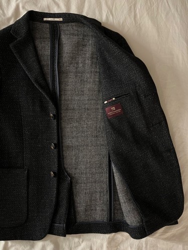 Scotch & Soda Woll-Sakko Blazer Gr. S 46 schwarz strukturiert Pfeffer Salz Wolle - Bild 5 von 11