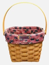 2005 Longaberger Woven Memories USA Flag Basket Combo w Jeff and Carmen's Signed