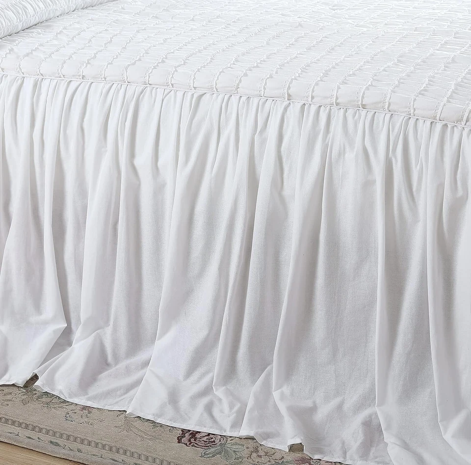 Juego de colcha/cobertor blanco Rachel Ashwell SHABBY CHIC 3 piezas COMPLETO Foto 4 de 4