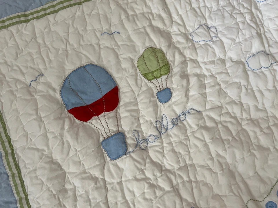 POTTERY BARN KIDS Globo de Aire Caliente Juego de Edredón y Volantes Polvo para Niños Pequeños Foto 3 de 4