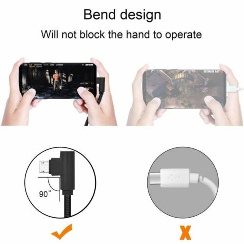 10FT 90 Degree Angle Fast Charge Micro USB Cable Rapid Power Sync Cord Charger L - Picture 3 of 16