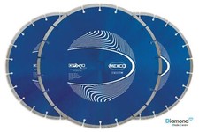 3 x Mexco 350mm 14" GPX Concrete Diamond Blade (To Fit TS420)