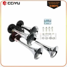 150 DB Train Horn Loudest 4 Trumpet Air Horn Kit Fits Semi Truck Boat Van Car