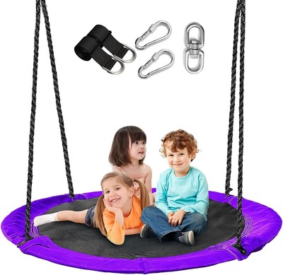 43'' Waterproof Kids Saucer Swing, Adjustable, Easy Install