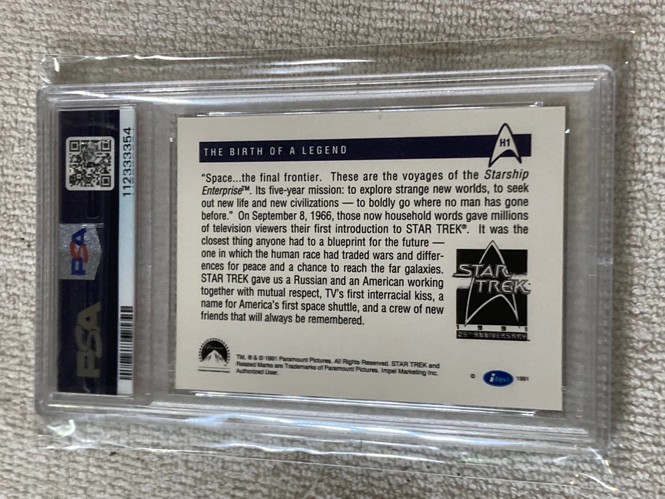 1991 Impel Star Trek 25th Anniv. Holo #H1 PSA 7 NM Slabbed Graded Card - Image 4 of 4