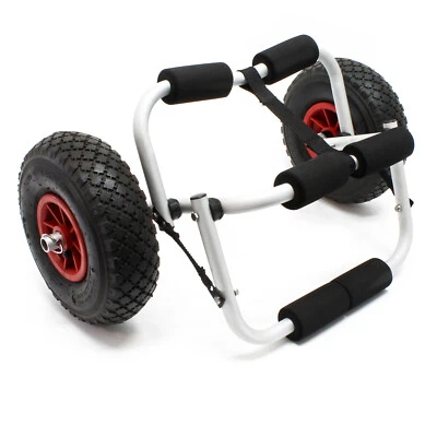 WILTEC TTCarrello da trasporto pieghevole per kayak e canoe In alluminio Max 45 kg