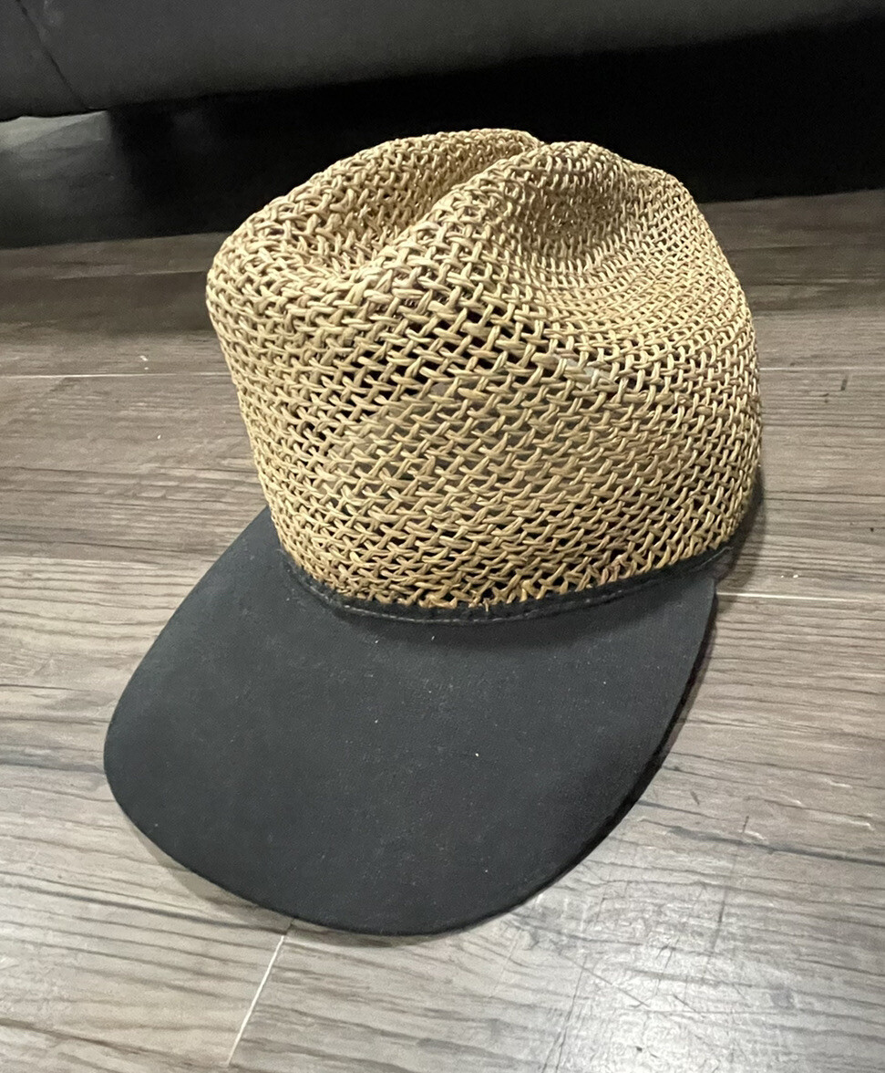 VINTAGE WICKER COWBOY CAP HAT WESTERN MENS SZ LG USA … Gem