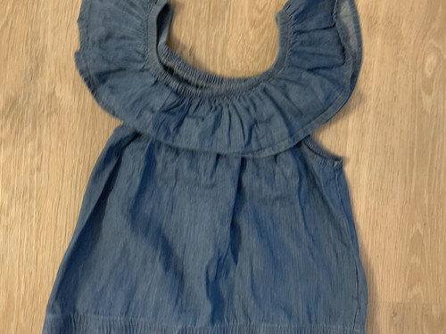 Sweet Butterfly Girl’s Size L(14-16) Chambray Two Piece Peasant Style Skirt Set - Picture 4 of 7