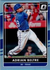 2016 Panini Donruss Optic #130 Adrian Beltre /50 Carolina Light Blue Prizm Texas