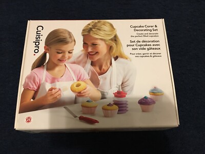 Cuisipro Cupcake Entkerner und Dekoration Set Muffin Fee Kuchen Loch Maker Brandneu