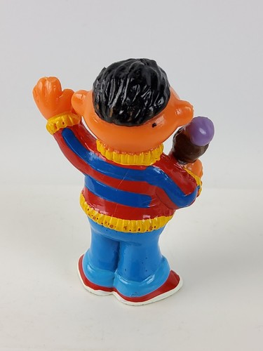 Vintage 90s Jim Henson Sesame Street ERNIE ICE CREAM CONE PVC Figure Cake Topper - Picture 3 of 6