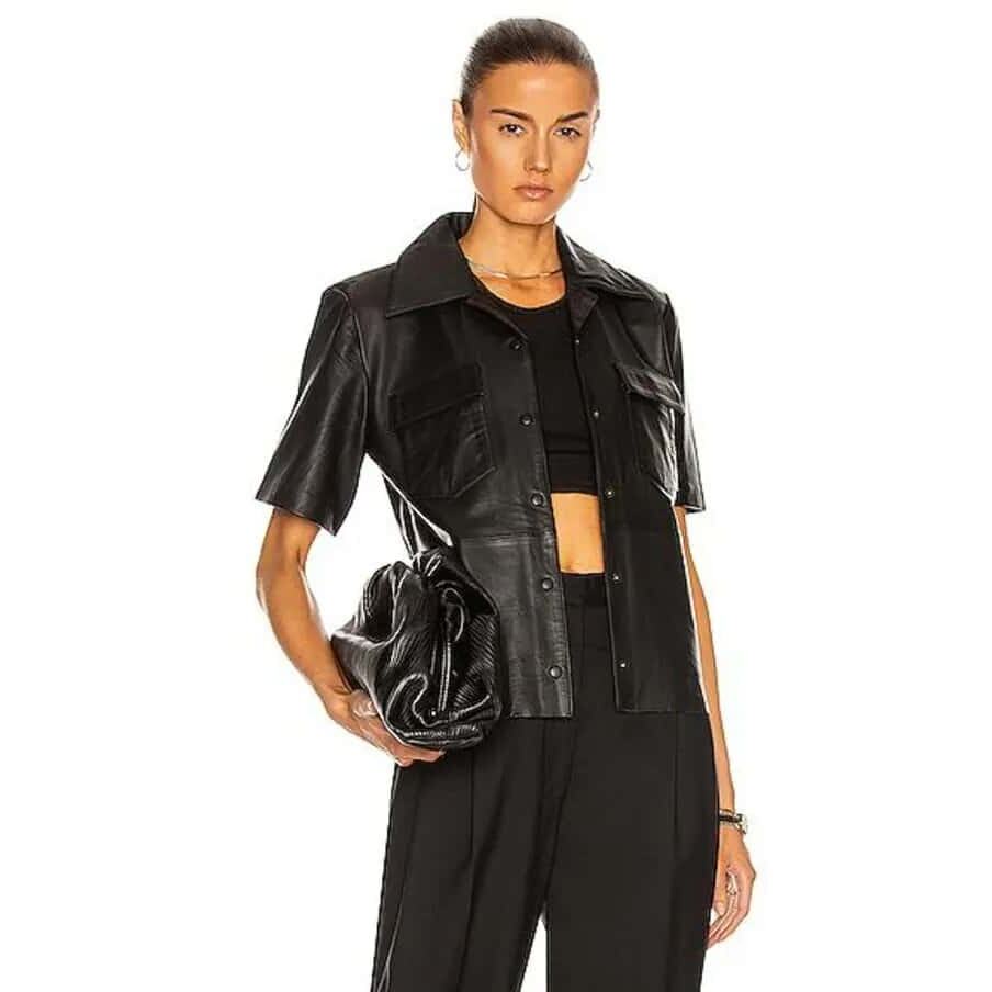 faux leather mini dresses Damian Faux Leather Mini Dress – Hubbard House main image 0