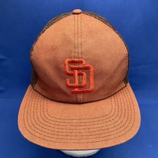 Vintage San Diego Padres Mesh Trucker Hat Cap Twins Tag Snap Back Vtg 80s