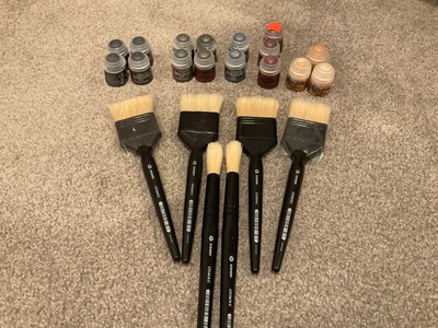 Citadel - Medium Scenery Brush x2, Large Scenery Brush x4, Metallic Paints x16