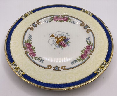 Vtg Alfred Meakin England MEA133 Cream & White Floral 6  Porcelain Saucer EUC