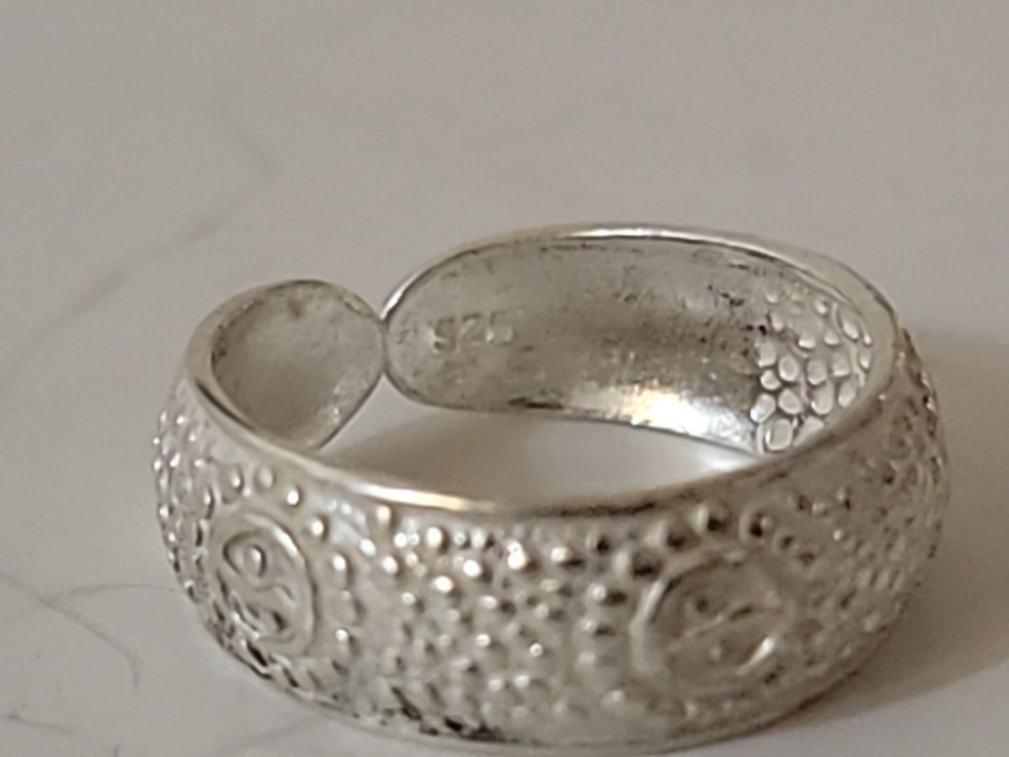 Women's Solid  Sterling 925 Silver Adjustable Toe… - image 5