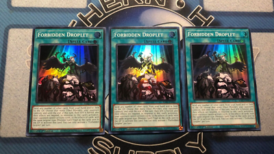 3X FORBIDDEN DROPLET 3X ** PLAYSET SUPER RARE 1ST EDITION RA01-EN064 YUGIOH! | eBay 3X FORBIDDEN DROPLET 3X ** PLAYSET SUPER RARE 1ST EDITION RA01-EN064 YUGIOH! | eBay