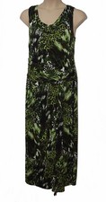 Tiana B Womens Maxi Dress size 20 in Green Multi Sleeveless Animal Print Bnwot