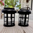 Solar Garden Light – Black Outdoor Hanging Lantern with LED for Pathway