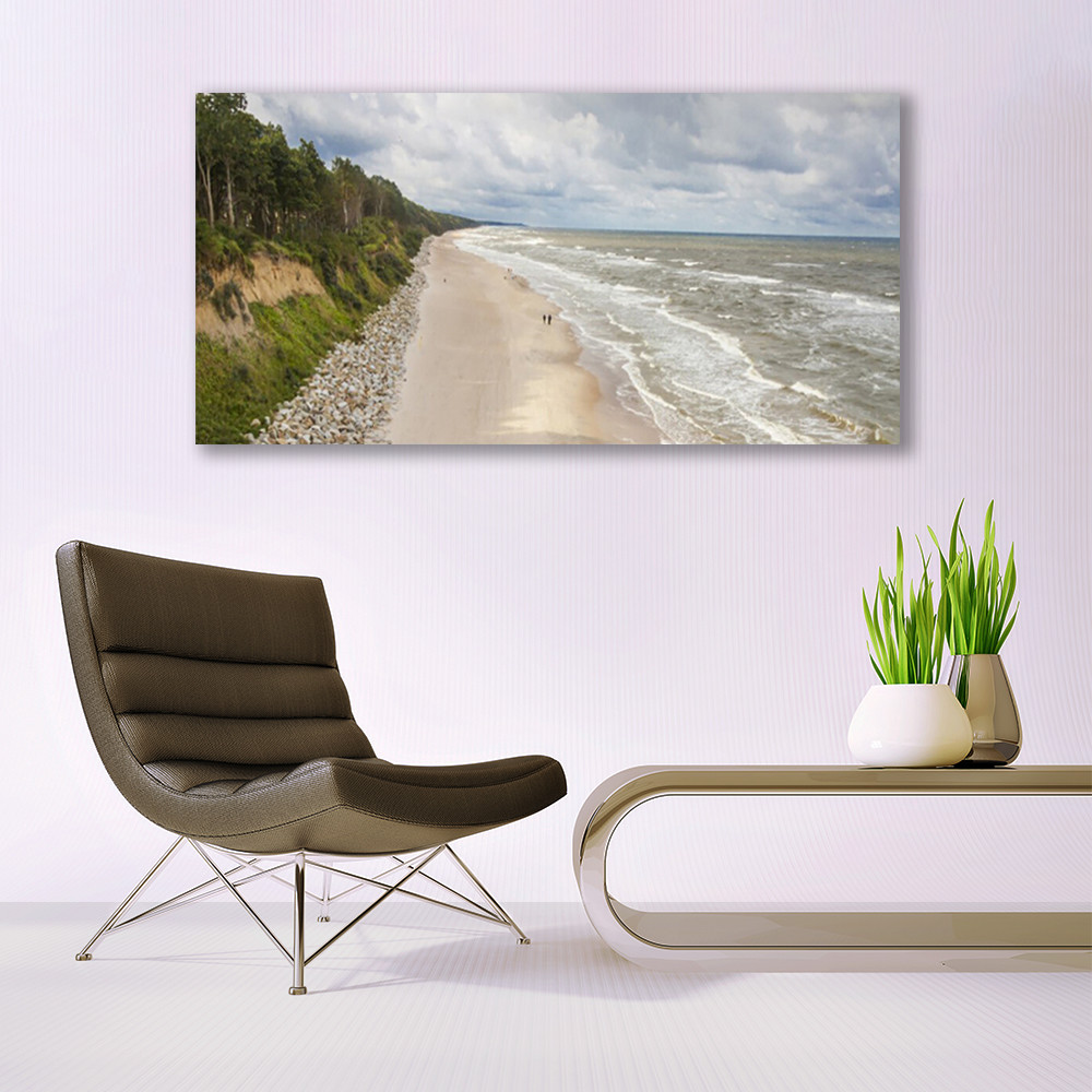 Tableau Plexiglas Nature Plage 140x70 cm | Décoration Murale Format Panoramique Marine - 2