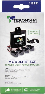 Tekonsha 119251 Zero Contact Interface T-Connector Trailer Light Power Module
