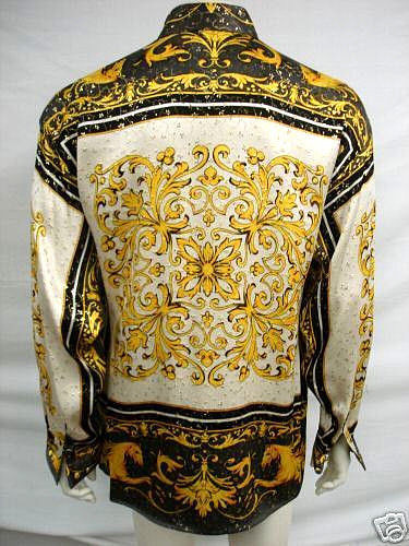 Chemise Homme En Soie Métallisée Crème De Soie Neuve Avec Étiquette