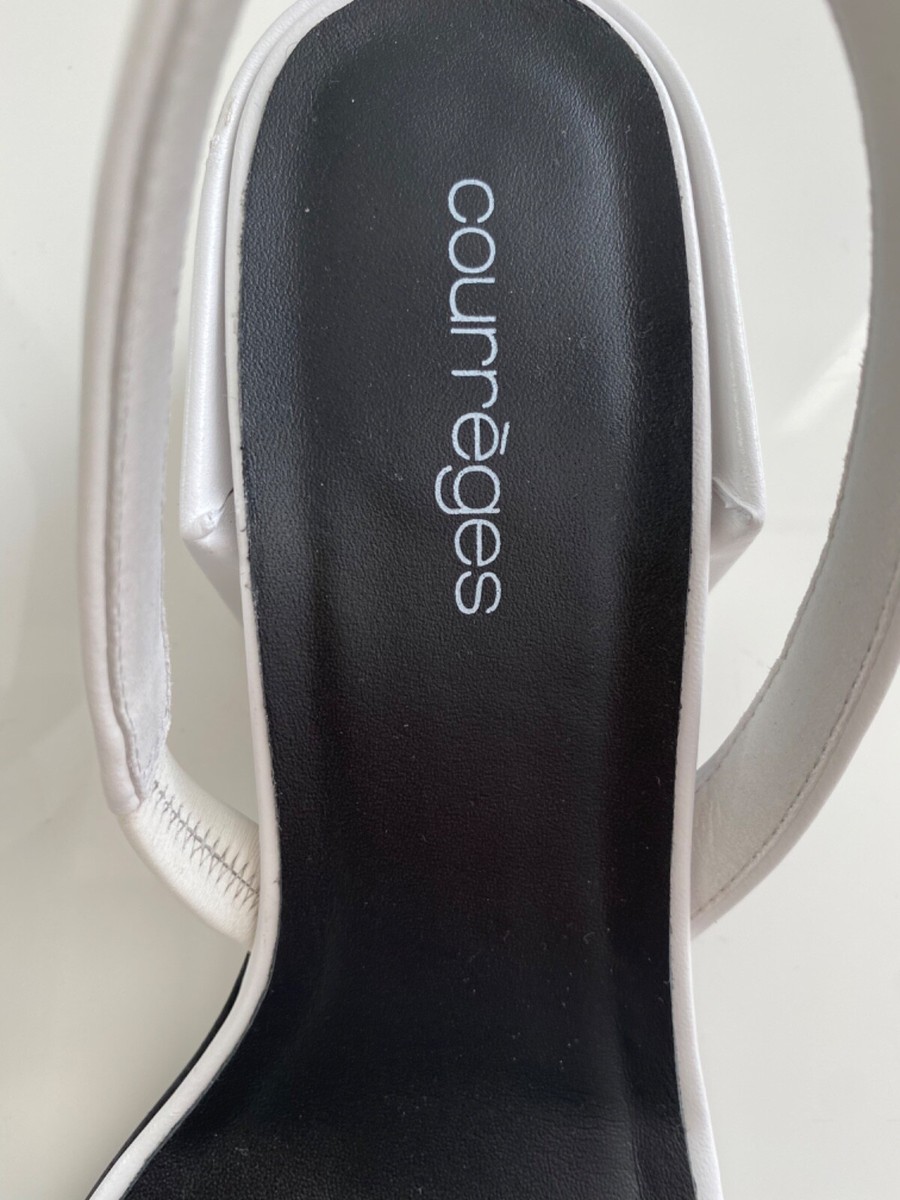 New Women's Courreges Fabulous Loop Slingback Sandal White
