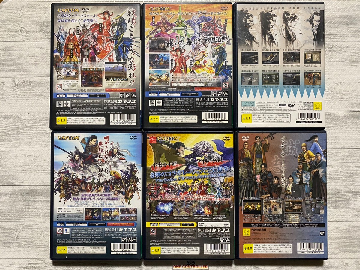 SONY PS2 Sengoku Basara 1 2 & Heroes & X & Fu-un Shinsengumi